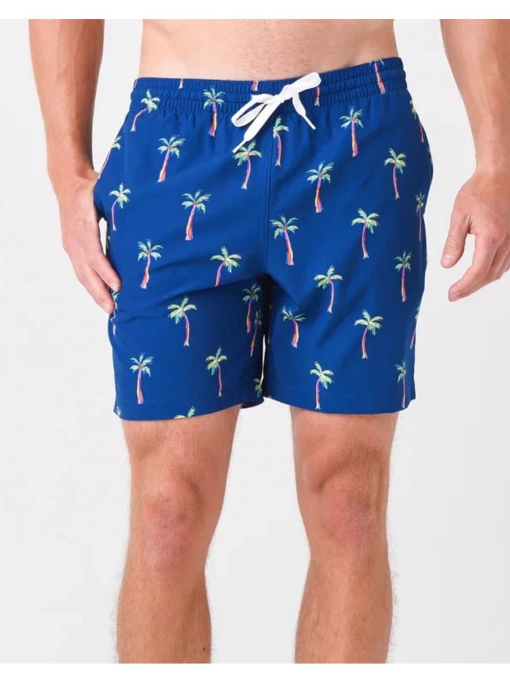 Men's Chubbies The Tree, Myself and I Swim Trunks Palm Print 7” Size XL